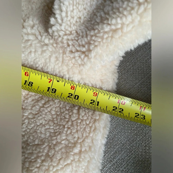 Faherty Jacket Women’s Large Montana Moto Coat Shearling Sherpa Jacket - Picture 9 of 10